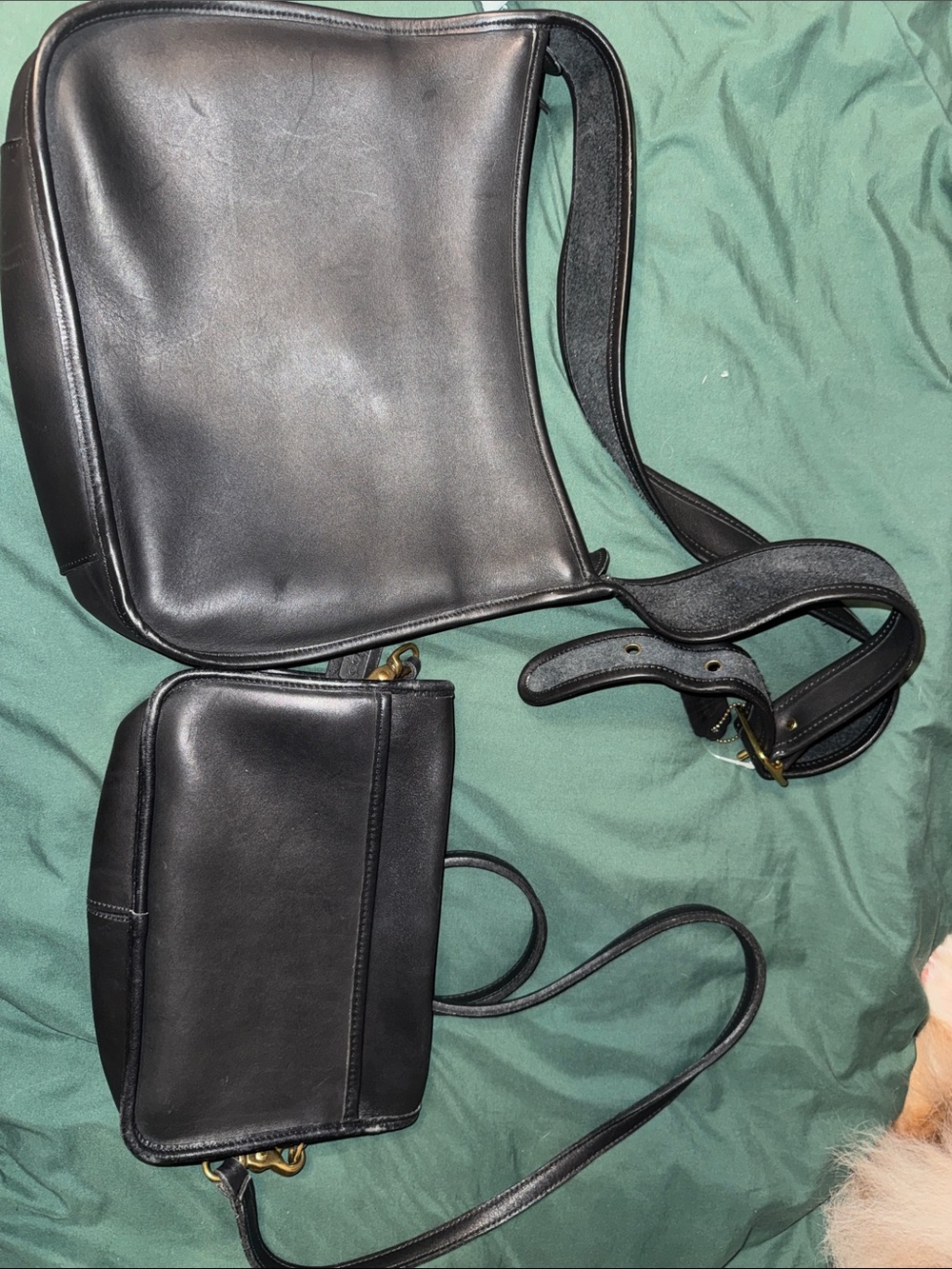Lot- two Black Leather Crossbody Bags-inspired - Picture 3 of 10